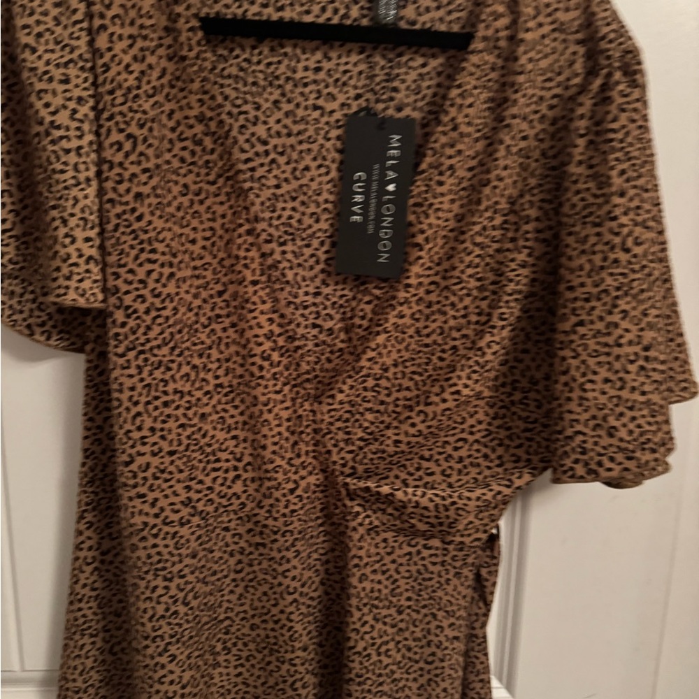 Animal Print Wrap Dress
